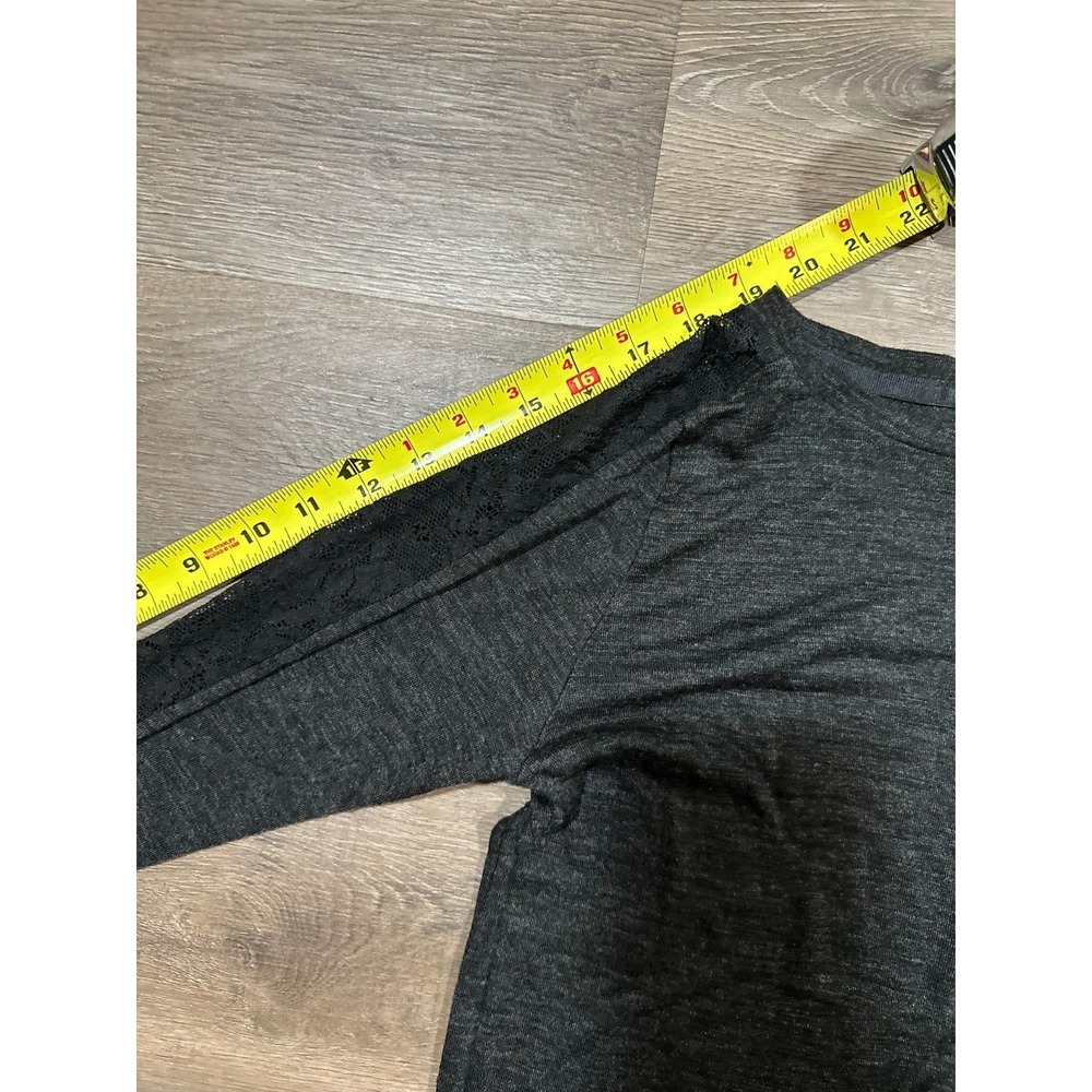 Zara Trafluc T Shirt Womens S Black Longsleeve Crewneck Breathable Preppy - Picture 6 of 6